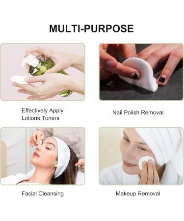 SHINO Round Cotton Makeup Remover Pads - 100% Chemical Free & Hypoallergenic Face Pads for Sensitive Skin - 100 Count - Buy Online on GoSupps.com