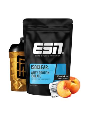 ESN ISOCLEAR Whey Isolate Protein Powder 1000 g Glac la p che boisson prot in e au go t fruit et d licieux clear Whey - fabriqu en Allemagne Glac la p che 1 kg (lot de 1)