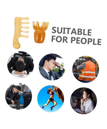 Fomiyes 4-Piece Resin Massage Comb Set | Gua Sha Scalp Massager & Anti-Static Hair Tool for Deep Relaxation - Buy Online on GoSupps.com