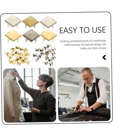 VILLFUL 80pcs Claws Studs for Clothing Small Pyramid Studs Multi-Function Clothing Studs Earrings Vintage - Buy Online on GoSupps.com