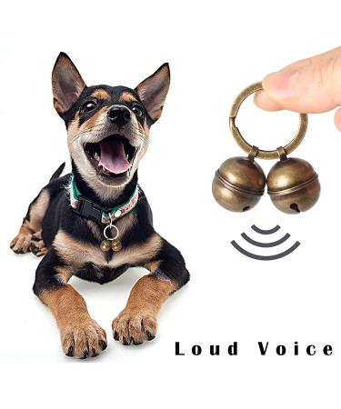 Copper Bells for Dog Collars with Snap Clips - Pure Copper, Clear Sound, No Rust - Ideal for Dogs/Cats - Save Birds and Wildlife - Buy Online on GoSupps.com