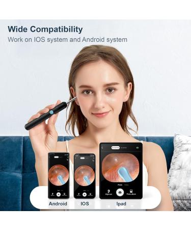 Wireless Otoscope 1080P Camera - Ear Wax Removal Kit with 6 LED Lights - Visual Ear Cleaner X6-Black - Buy Online on GoSupps.com
