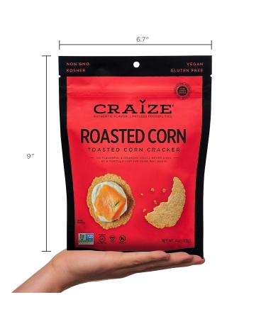 Craize Gluten-Free Corn Crackers - 3 Pack of Roasted Flavored Toasted Snacks, 4 oz Each - Buy Online on GoSupps.com