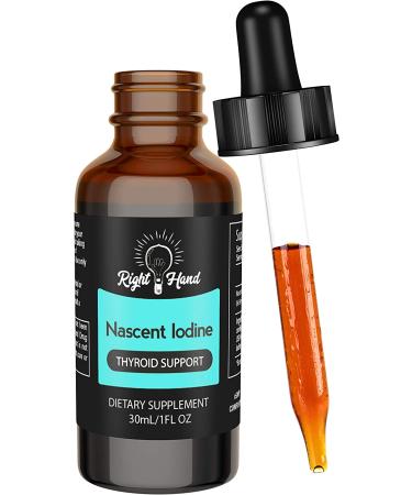 Nascent Iodine Supplement Drops - Organic Liquid Tincture for Thyroid Support & Healthy Metabolism - Vegan & Gluten Free Promotes Focus, Energy - Buy Online on GoSupps.com