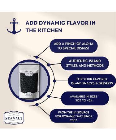 Hawaiian Black Lava Sea Salt - 14 oz Bag | Sal Negra for Cooking & Cocktails | Sea Salt Superstore - Buy Online on GoSupps.com