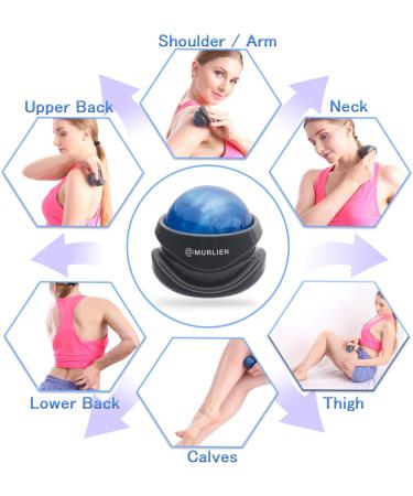 MURLIEN Massage Roller Set & Massage Ball - Blue | Enhance Recovery & Relaxation | Shop Internationally - Buy Online on GoSupps.com