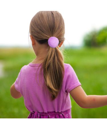 Pom Pom Hair Ties Fluffy Elastic Hair Bands for Women, Girls & Kids - Set of 16 Scrunchies (Color Set 1) - Buy Online on GoSupps.com