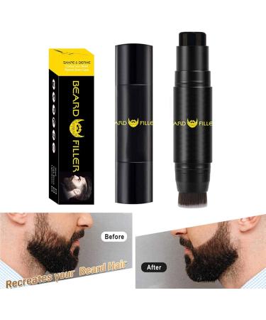 Beard Pencil Filler for Men | Beard Enhancer Double End Stick Easily Fill and Define Your Beard with Beard Pen Filler for Men Sweat Proof for All Hair Types Dobooo Black - Buy Online on GoSupps.com