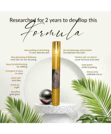 MEGAMOISTURIZER Face & Neck Roll-On Serum - Anti-Aging Fine Line Reduction Skin Tightening - 15ml Facial Serum Applicator - Buy Online on GoSupps.com