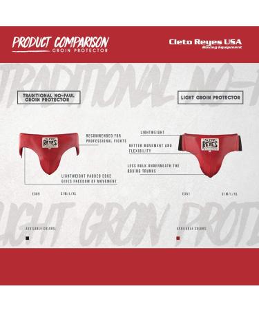 Cleto Reyes Traditional No-Foul Protector in Medium Black - High-Quality Boxing Gear - Buy Online on GoSupps.com