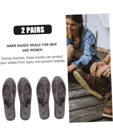 NOLITOY Height Increasing Insoles - 2 Pairs Thermal & Plush Shoe Inserts for Men & Women - Invisible Comfort for Plantar Support - Buy Online on GoSupps.com