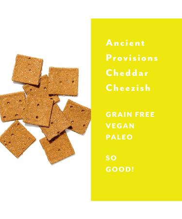 Organic Paleo Vegan Cheddar Cheezish Crackers | Grain-Free, Gluten-Free, Top 8 Allergen-Free, Nut-Free, Soy-Free | 1 Ounce (Pack of 18) - Buy Online on GoSupps.com