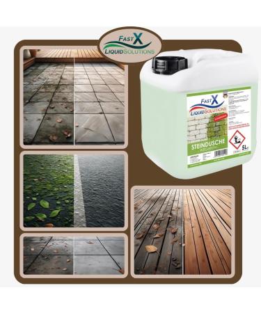 FAST X Stone Shower Cleaner Concentrate 5L | Eco-Friendly Outdoor Cleaner for Paving Stones & Slabs - Buy Online on GoSupps.com