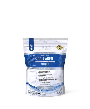 Hydrolysed Collagen Powder (Bovine) - High Protein Grass Fed Unflavoured Peptides - Collagen Supplements for Women | Gluten Free Paleo & Keto Friendly (450G) 45 Servings (Pack of 1)