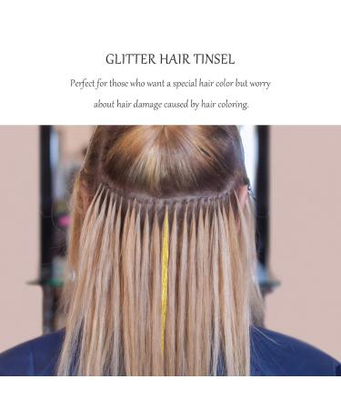 Frcolor 750pcs Hair Lametta Strands - Sparkling Party Lametta Hair Extensions for Women & Girls - 120cm Synthetic Bling Highlights - Buy Online on GoSupps.com