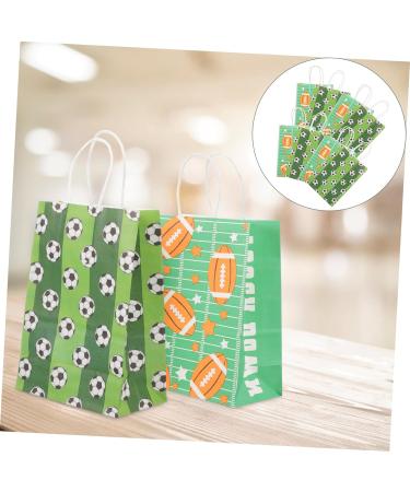 RUNROTOO 10pcs Gift Bags Paper Present Bags Sports Theme Party Decorations Sports Party Decorations Sports Birthday Party Decorations Sports Party Favors 120g Kraft Paper Football Food - Buy Online on GoSupps.com