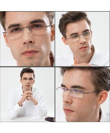 Viseng 2 Pack Rimless Titanium Reading Glasses for Men & Women - Ultralight +3.0 Readers - Buy Online on GoSupps.com