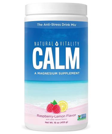 Natural Vitality Natural Calm The Anti-Stress Drink Organic Raspberry-Lemon Flavor 16 oz (453 g)