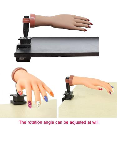 Acrylic Nail Practice Hand with C-clamp | Fake Nails Training Hand for Nail Technicians - Chocolate Hand - Buy Online on GoSupps.com