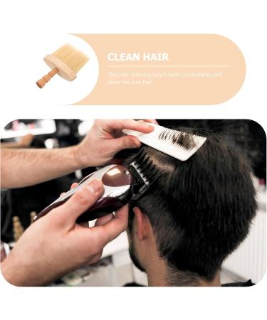 Healeved Hairdressing Bristle Brush Neck Brush Tool Salon Shave Brush Barber Brush Hard Brush for Waves Neck Duster Hair Salon Shaving Brush Manual Shaving Barber with Wood Handle - Buy Online on GoSupps.com