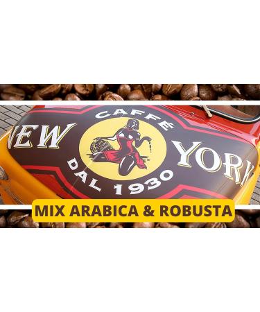 New York Coffee EXTRA P Coffee beans strong and full-bodied taste Arabica and Robusta beans to grind Italian espresso coffee special bar blend - top quality since 1930 1 kilo in beans - Buy Online on GoSupps.com