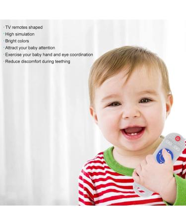 Baby Teething Toy - TV Remote Shaped Silicone Chew Toy for Soothing Relief (Beige) - Buy Online on GoSupps.com