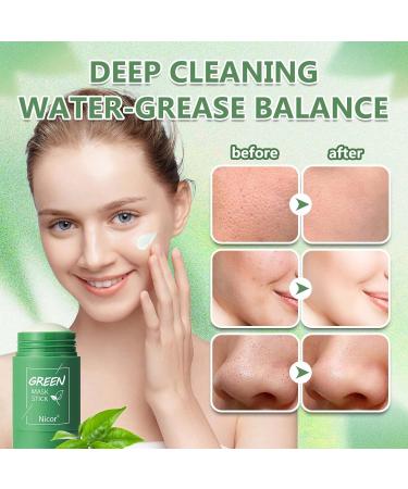 Oqewva Green Tea Mask Stick for Blackheads Removal | Moisturizing and Brightening Mask | Deep Cleanse for Skin | 2 Pack | Ideal Gift for Men and Women - Buy Online on GoSupps.com