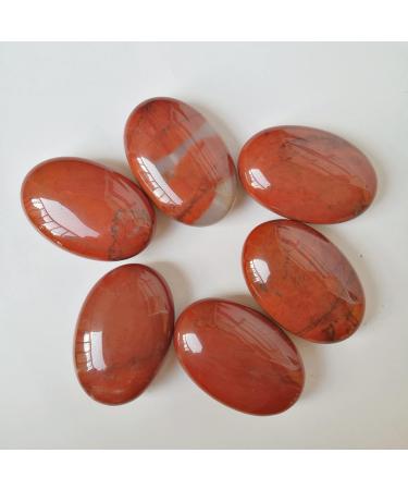 Buy Manekieko Natural Red Agate Worry Stones | Oval Palm Healing Crystals for Massage & Energy | International Shipping Available - Buy Online on GoSupps.com