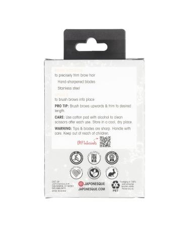 JAPONESQUE Brow Scissors & Spoolie - Premium Stainless Steel Brow Grooming Tool for Perfect Shaping - Buy Online on GoSupps.com
