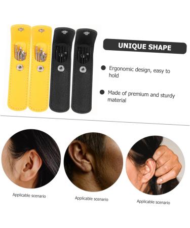 GOOHOCHY 4sets Metal Ear Wax Picker Set Booger Picker Tool Ear Cleaner Cleaning Gadgets Portable Earwax Removal Kit - Buy Online on GoSupps.com