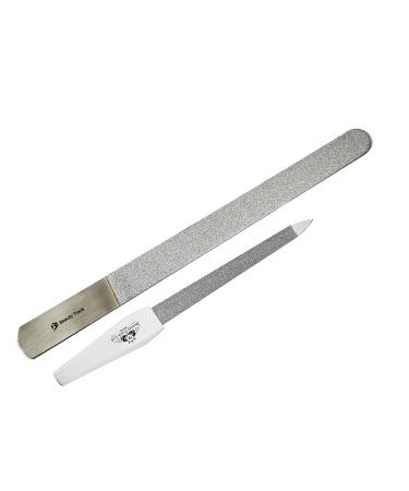 Nail File - Diamond Deb - Nail File Set - Foot Dresser Stainless Steel - Double Sided Diamond Dust Coating - Podiatry Foot Care Instruments - Professional Quality Product - Chiropody File