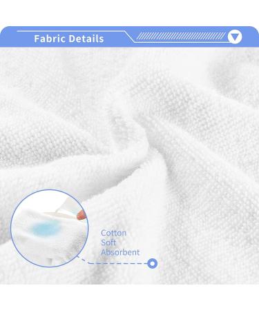 SUABO Cotton Bath Washcloths Set - Butterfly Blue Sky Design | Absorbent & Quick Drying Face Cloths for Bathroom, Spa, Gym, Kitchen - Pack of 2 - Buy Online on GoSupps.com