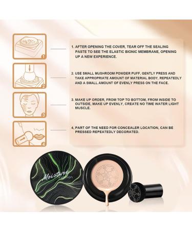 THNKSTAPS Air Pillow CC Cream - Long-lasting Mushroom Head BB Cream Concealer for Flawless Face & Neck | Moisturizing Makeup for All Skin Types - Buy Online on GoSupps.com