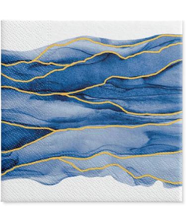 PAW 3-Layer Colorful Paper Napkins (33x33 cm) | 20 Pieces | Perfect for Weddings Communions & Special Occasions | Luxury Watercolor Waves Design - Buy Online on GoSupps.com