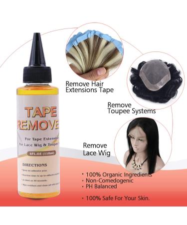 Tape Remover 4 Oz for Hair Extensions & Lace Wig Glue - Tape in Hair Extensions Solution - Buy Online on GoSupps.com