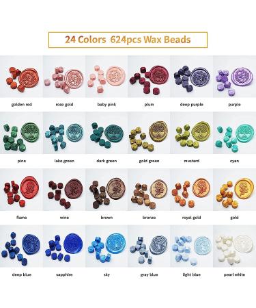 Comealltime Wax Seal Kit with Gift Box  624 Pcs Wax Seal Beads with 2 Pcs Wax Seal Stamps  Sealing Wax Warmer  Wax Seal Metallic Pen  Envelope  Candles  Wax Seal Stamp Kit for Gift and Craft - Buy Online on GoSupps.com