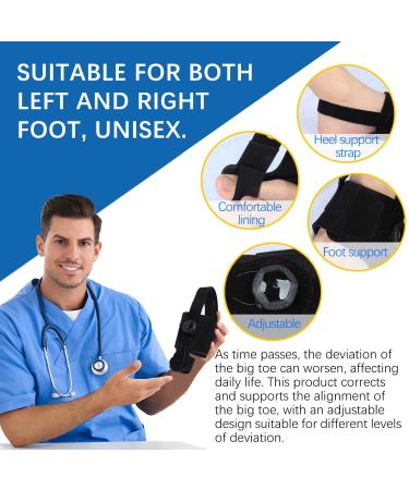 Bunion Corrector for Women & Men - Adjustable Orthopedic Bunion Splint with Big Toe Separators for Foot Pain Relief (1PC) - Black - Buy Online on GoSupps.com