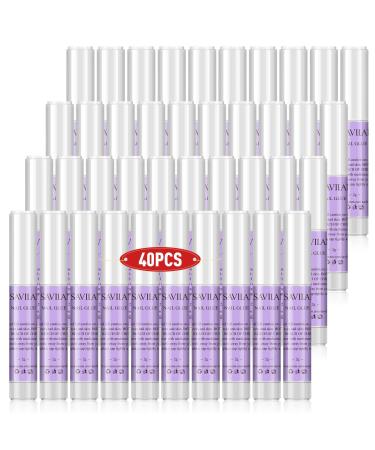 40PCS Saviland Nail Glue for Acrylic Nails, Professional Super Strong Acrylic Nail Tips Glue for Press on Nails Stick On Nails Long Lasting Adhesive Nail Glue for Fake Nails, 0.07oz/pc