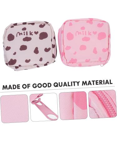 Lurrose 2pcs Napkin Storage Bag - Cute Travel Makeup & Period Wet Bag Assorted Colors - Compact Plush Coin, Tampon, & Change Bags - 13x11.5x4.5cm - Buy Online on GoSupps.com