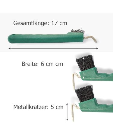 Premium Hoof Pick Set for Horses Donkeys & Goats - Extra Sturdy Brush & Ergonomic Handle (2x Green) - International Shipping Available - Buy Online on GoSupps.com