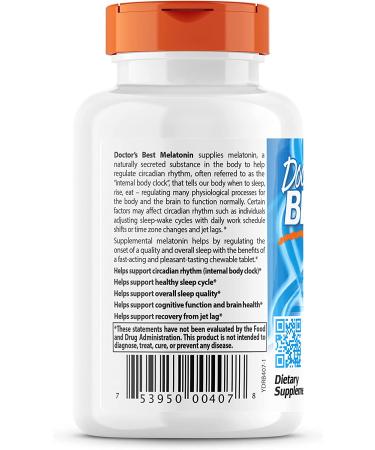 Buy Doctor's Best Melatonin 5mg Chewable Tablets - Natural Mint Flavor (120 Count) - Buy Online on GoSupps.com