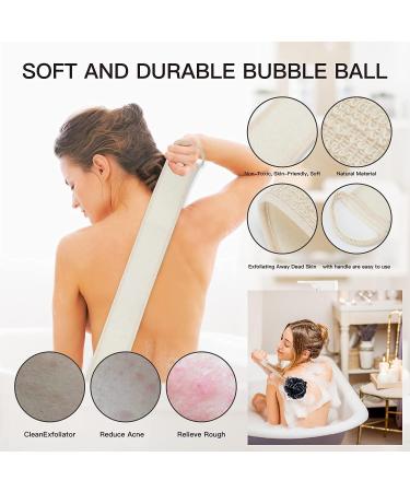 8-Pack Bath Brush Set - Long Handled Exfoliating Back Scrubber, Shower Loofah Sponge, Scalp Massager - Men and Women - Buy Online on GoSupps.com