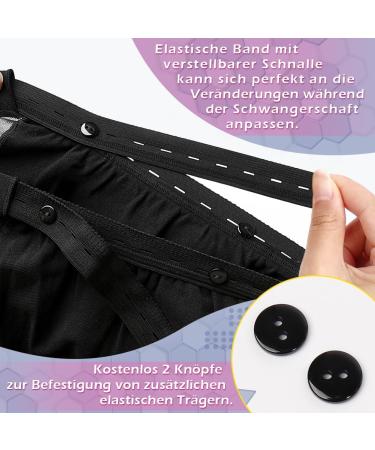 Buy Maternity Compression Tights - 20-30 mmHg Footless Class 2 Support Leggings with Elastic Button Tape & Abdominal Protection - Black XL | International Shipping Available - Buy Online on GoSupps.com