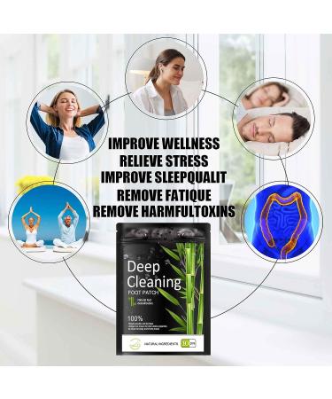 Natural Bamboo Foot Pads - 10 pcs for Better Sleep and Stress Relief | Organic Vinegar & Ginger Powder Combo for Foot & Body Care - Buy Online on GoSupps.com