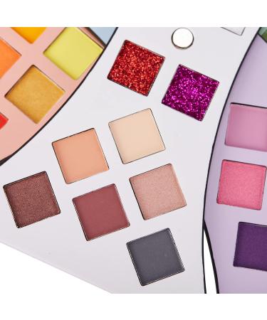 40 Colors Rotate Eyeshadow Palette - ColoUndur Neon Rainbow Matte & Glitter Shades for Professional Makeup | International Shipping Available - Buy Online on GoSupps.com