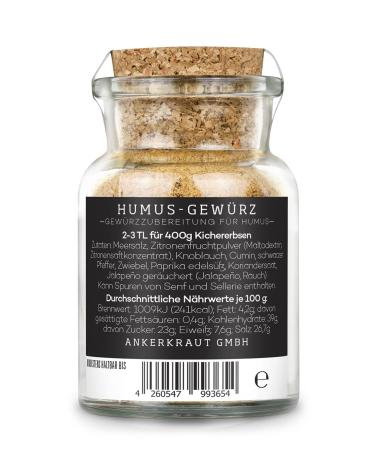 Ankerkraut Hummus Spice 105g - Authentic Chickpea Dip & Falafel Wrap Sauce | Perfect for Vegetables & Crackers | Gourmet Flavor in Cork Glass - Buy Online on GoSupps.com