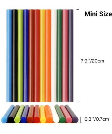 ENPOINT 8 Colored Hot Glue Sticks - 0.27 x 8 Mini Size Bulk Adhesive Sticks for Crafting & Repair - 36 Pack - Buy Online on GoSupps.com