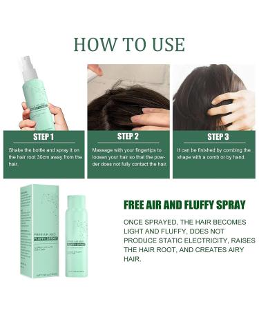 LONGLUAN Leave-in Dry Hair Spray for Volumizing and Oil Control - Air-feeling Fluffy Lift Hairspray for All Hair Types 3.38 oz (2Pcs) - Buy Online on GoSupps.com
