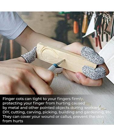 Finger Cots Cut Resistant Reusable Protector Finger Covers Finger Sleeves Finger Gloves Life Extender Thumb Protector for Kitchen Work Sculpture Anti-Slip DIP Working Gardening (Grey) 20 PCS - Buy Online on GoSupps.com