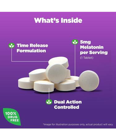 Natrol Melatonin Time Release 5 mg - 100 Tablets | Sleep Aid Supplement - Buy Online on GoSupps.com
